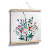 Plakat Wildflowers Bouquet in Spring - Goed Blauw - Square 