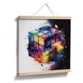 Poster Heine - Magischer Zauberwürfel - Rubik's Cube - Quadratisch 