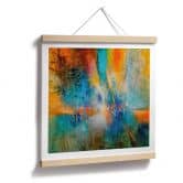 Poster Urbanes Licht in Blau und Orange - Schmucker - Quadratisch 