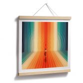 Poster Frau vor der Regenbogen-Kulisse - Taudalpoi - Quadratisch 
