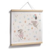 Poster Kleine Mäuse mit Luftballons - UN Designs 