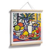 Poster Milch und Obst - Inspiriert von Matisse - Zamart - Quadratisch 