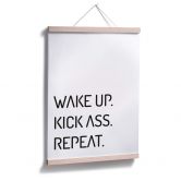 Poster - Wake up kick ass repeat 
