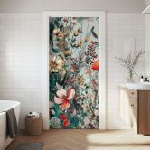 Door foil spring meadow with flowers - Jaszke - Self-adhesive door decoration 