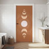 Door foil moon cycles sun and moon in harmony - KsanaKalpa - Self-adhesive door decoration 