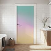Türfolie Ombre Bunter Pastellhimmel - Selbstklebende Türdeko 