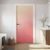 Türfolie Ombre Pinkfarbene Sonne - Selbstklebende Türdeko 