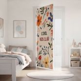 Türfolie Kinderzimmer - Cool Kids Club Bunte Blumen - Treechild 