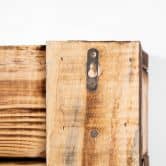 Wandgarderobe Kleiderhaken aus Kiefernholz - 110x42 cm 