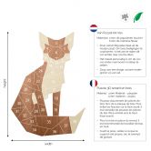 Houten Wanddecoratie Vos Puzzel Mahoniefineer 