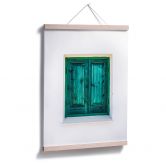 Poster Das türkise Fenster 