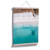 Poster Vue du ciel : plage de sable blanc 
