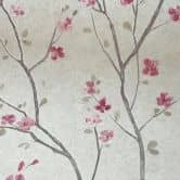 Livingwalls Metropolitan Stories 2 Mio - Tokio Papier peint floral, Marron, Rosa, Blanc 