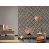 Unitapete beige, grau, Vliestapete Metropolitan Stories von Livingwalls 