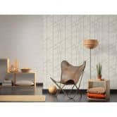 Livingwalls Vliestapete Metropolitan Stories Francesca Milano geometrische Tapete metallic, weiß 