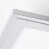 Deckenleuchte Alba, silber, weiß, 39,5 x 39,5 cm, Metall Panel 