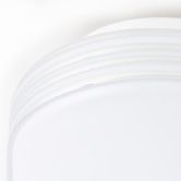 Wand- und Deckenleuchte Amelie, silber, weiß, 54 x 54 cm, Deckenlampe 