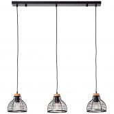 Pendelleuchte Annelie, braun, 120 x 100 cm, Holz Pendellampe 