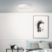 Wand- und Deckenleuchte Aurora, metallic/weiß, Ø 48,5 cm, Lampe 