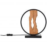 Tischleuchte Elea, braun, 25,8 x 27,8, Holz Lampe 