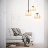 Pendelleuchte Junis, braun, 176 x 40 cm, Metall Pendelleuchte 