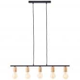 Pendelleuchte Karl, braun, 113 x 80 cm, Holz Pendel-lampe, dimmbar 