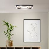 Deckenleuchte Leopold, braun, 5,5 x 39 cm, Holz Moderne LED-Deckenleuchte, dimmbar 