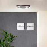Deckenleuchte Leopold, braun, 5,5 x 39 cm, Holz Moderne LED-Deckenleuchte, dimmbar 