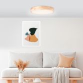 Deckenleuchte Liv, braun, 6,5 x 34 cm, Holz Lampe 