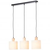 Pendelleuchte Manuel, braun, 130 x 80 cm, Holz Pendellampe 