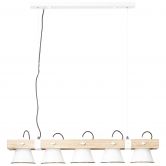 Pendelleuchte Maria, beige, 115 x 95 cm, Holz Pendelleuchte 
