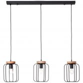 Pendelleuchte Rosalie, braun, 130 x 100 cm, Holz Pendellampe 
