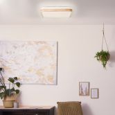 Deckenleuchte Selma, braun, 8 x 39 cm, Holz Lampe 