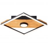 Deckenleuchte Vincent, braun, 6,2 x 25 cm, Holz Lampe 