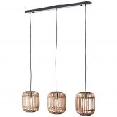 Pendelleuchte Willi, braun, 130 x 105 cm, Bambus Pendellampe, dimmbar 