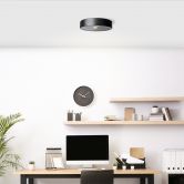 Deckenleuchte Miriam, schwarz, Ø 31 cm, Metall Moderne Deckenlampe 