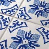 Fliesenaufkleber Hollandkachel Blume - 12er Set 