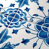 Fliesenaufkleber Watercolor Blume - Blau - 12er Set 