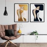 Poster Kubistika - Die Dame im schwarzen Kleid 