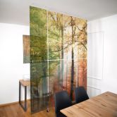 Raumteiler, Paravent, Sichtschutz hängend Goldener Herbst Wald 