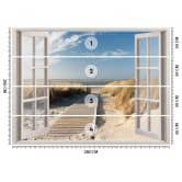 Fototapete Fensterblick Abstieg zum Strand 