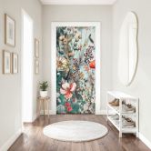 Door foil spring meadow with flowers - Jaszke - Self-adhesive door decoration 