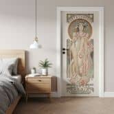 Moët and Chandon Dry Imperial door film - Mucha - Self-adhesive door decoration 