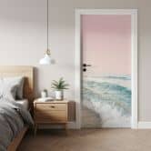 Door film Pink sky over the sea - Sisi & Seb - Self-adhesive door decoration 