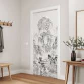 Japanese landscape door film - Tenju - Self-adhesive door decoration 