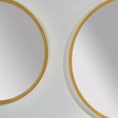 Wandspiegel 3er Set gold zum Aufhängen - Antwerpen - Ø 33 + Ø 28 + Ø 24 cm 