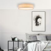 Deckenleuchte Ava, grau, Ø 38 cm, Textil Innenleuchte 