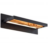 Wandleuchte Elea, braun, 35 x 15,1 cm, Holz Wandlampe 
