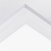 Deckenleuchte Gloria, silber, 39,5 x 39,5 cm, LED Panel, dimmbar 