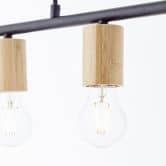 Pendelleuchte Karl, braun, 113 x 80 cm, Holz Pendel-lampe, dimmbar 